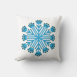 Dog Paw Snowflake 3 Kissen