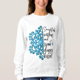 Dog Paw Snowflake Doggy Kisses Sweatshirt
