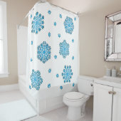 Dog Paw Snowflake Duschvorhang (Beispiel)