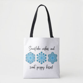 Dog Paw Snowflake Kisses Tasche