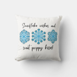 Dog Paw Snowflake Puppy Kisses Kissen