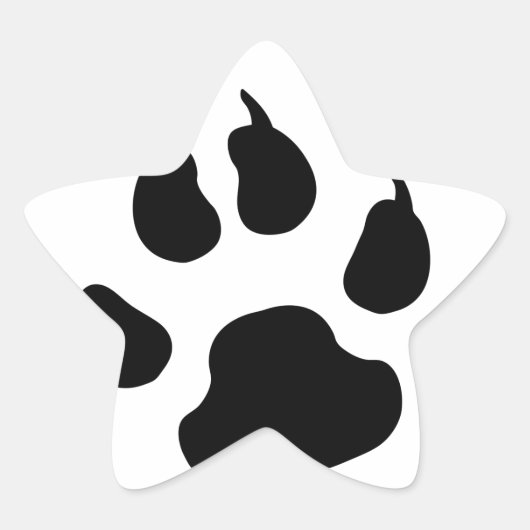 Dog Paw Stern-Aufkleber (Vorderseite)