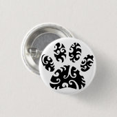 Dog Paw Tattoo Tribal Print Button (Vorne & Hinten)