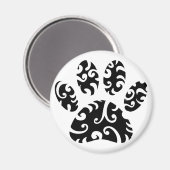 Dog Paw Tattoo Tribal Print Magnet (Vorderseite/Rückseite)