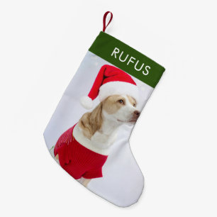 Dog Paw Themed Personalisiertes Foto Kleiner Weihnachtsstrumpf