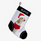 Dog Paw Themed Personalisiertes Foto Kleiner Weihnachtsstrumpf (Vorderansicht (hängend))