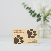 Dog Paw Tracks | Tierüberlagerung | Pflegedienste Visitenkarte (Stehend Vorderseite)