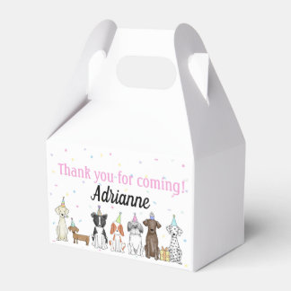 Dog Paw-ty Birthday Girl Personalisiert Geschenkschachtel
