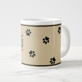 Dog Paw Typografie Coffee Lover's Specialty Jumbo-Tasse (Vorderseite Rechts)