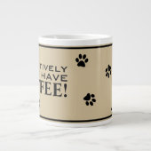 Dog Paw Typografie Coffee Lover's Specialty Jumbo-Tasse (Vorderseite)