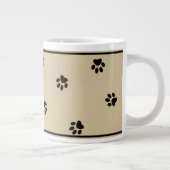 Dog Paw Typografie Coffee Lover's Specialty Jumbo-Tasse (Rechts)