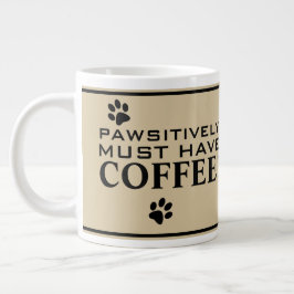 Dog Paw Typografie Coffee Lover's Specialty Jumbo-Tasse