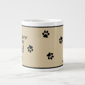 Dog Paw Typografie Tea Lover's Custom Specialty Jumbo-Tasse (Vorderseite)