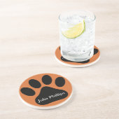 Dog Paw Untersetzer in Orange (Seite)