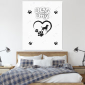 Dog Paw Wall Art - Niedlicher Hund Lover Wohngesta Leinwanddruck (Insitu (Schlafzimmer))