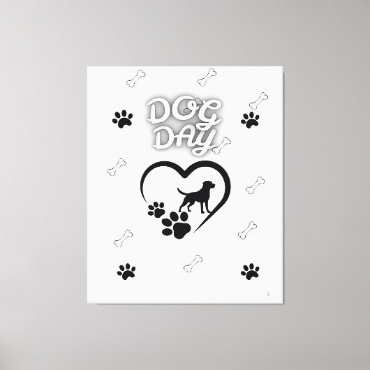 Dog Paw Wall Art - Niedlicher Hund Lover Wohngesta Leinwanddruck (Vorderseite)