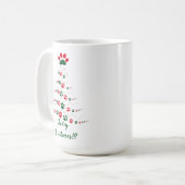 Dog Paw Weihnachtsbaum | Weihnachten Kaffeetasse (Vorderseite Links)