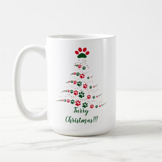 Dog Paw Weihnachtsbaum | Weihnachten Kaffeetasse (Links)