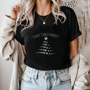 Dog Paw Weihnachtsbaum Weihnachten T-Shirt