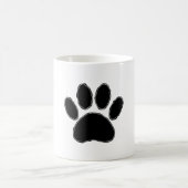 Dog Paw Zeichnend in Schwarz Kaffeetasse (Mittel)