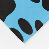 Dog Pawprint auf Blue Fleece Blanket (Ecke)