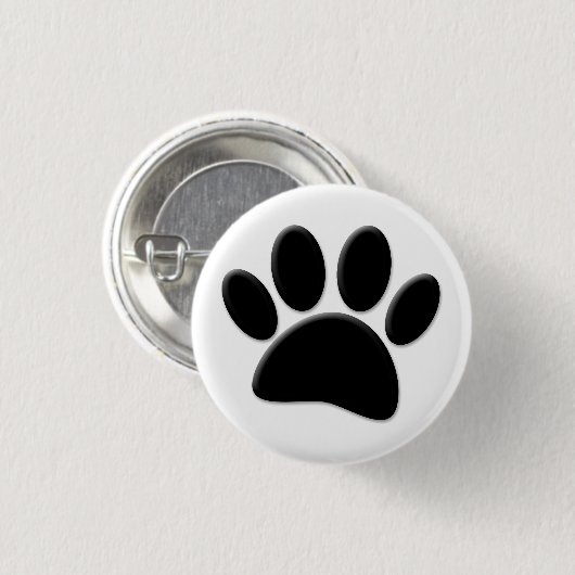 Dog Pawprint Button (Vorne & Hinten)