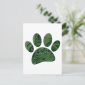 Dog Pawprint Circuit Board Art Postkarte (Stehend Vorderseite)