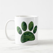 Dog Pawprint Circuit Board Kaffeetasse (Links)