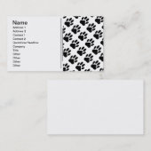 Dog Pawprint Custom Visitenkarte (Vorne/Hinten)