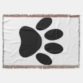Dog Pawprint Decke (Vorderseite)