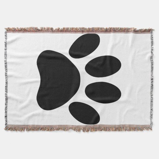 Dog Pawprint Decke (Vorderseite)