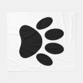 Dog Pawprint Fleecedecke (Vorderseite (Horizontal))