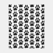 Dog Pawprint Fleecedecke (Vorderseite)