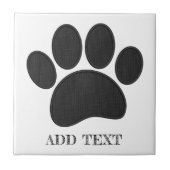 Dog Pawprint Imitate Sticken Sie Ihren eigenen Tex Fliese (Vorderseite)