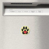 Dog Pawprint Individuelle Name Magnet (In Situ (Geschirrspüler))