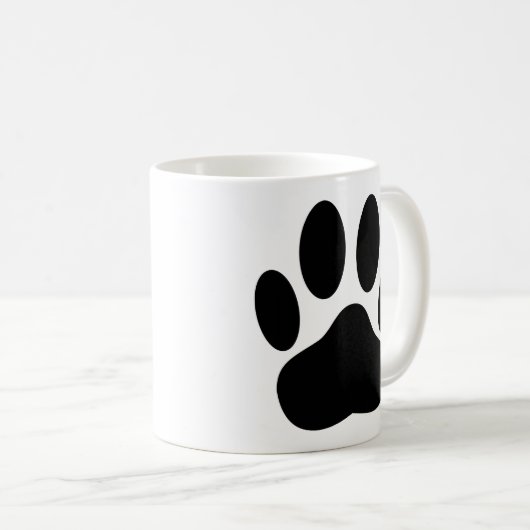 Dog Pawprint Kaffeetasse (VorderseiteRechts)