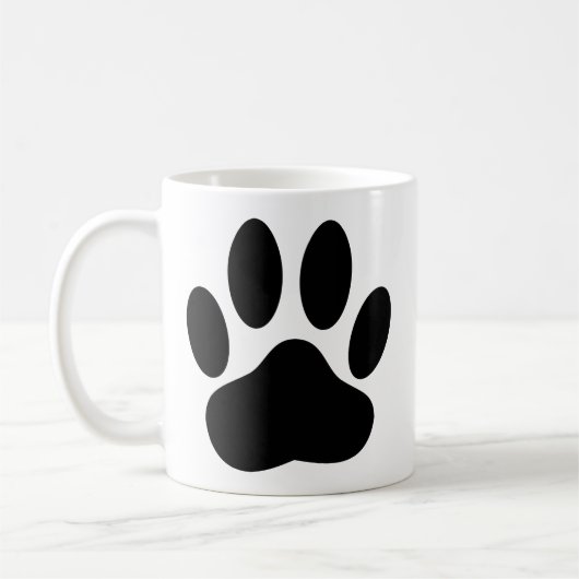 Dog Pawprint Kaffeetasse (Links)