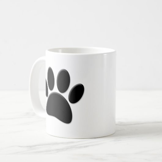 Dog Pawprint Kaffeetasse (Vorderseite Links)