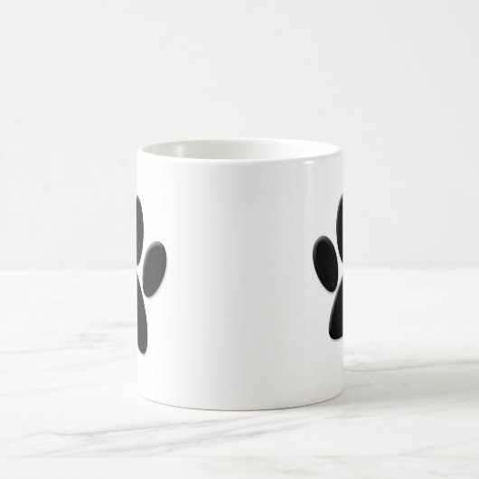Dog Pawprint Kaffeetasse (Mittel)