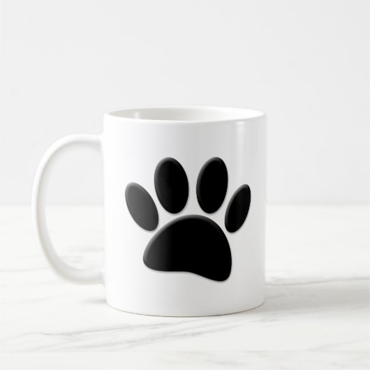 Dog Pawprint Kaffeetasse (Links)