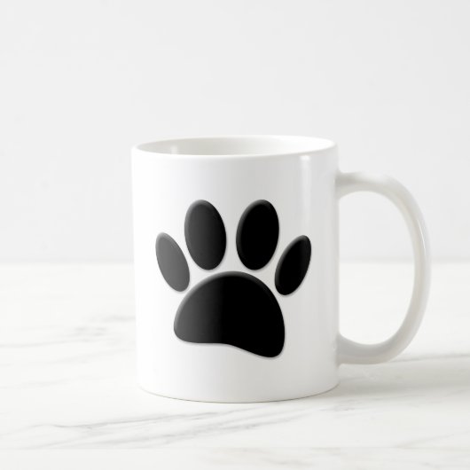 Dog Pawprint Kaffeetasse (Rechts)