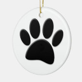 Dog Pawprint Keramik Ornament (Links)