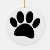 Dog Pawprint Keramik Ornament (Hinten)