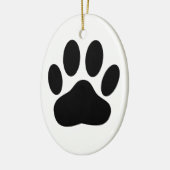 Dog Pawprint Keramik Ornament (Links)