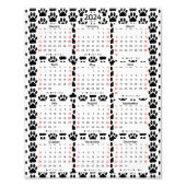 Dog Pawprint Muster 2024 Kalender Fotodruck (Vorne)