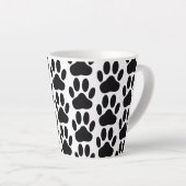 Dog Pawprint Muster Milchtasse (Rechte Ecke)