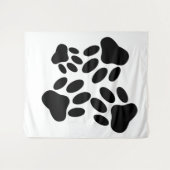 Dog Pawprint Muster Wandteppich (Vorderseite (Horizontal))