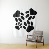 Dog Pawprint Muster Wandteppich (Beispiel)