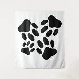 Dog Pawprint Muster Wandteppich