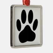 Dog Pawprint Ornament Aus Metall (Rechts)